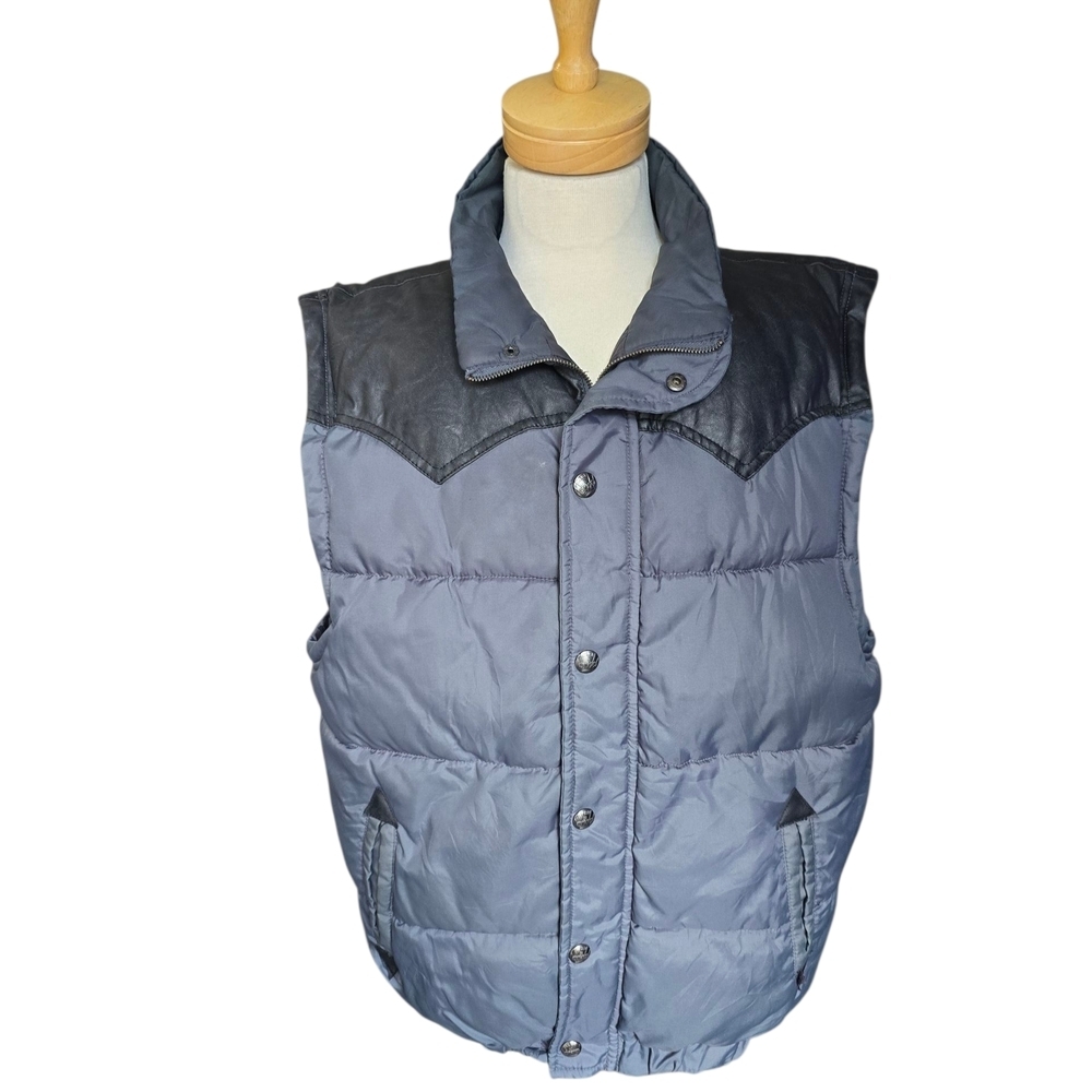 Men's Blue Quilted Vest